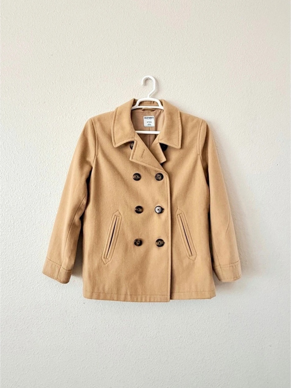 Old Navy Wool-Blend Peacoat Women's Brown XL